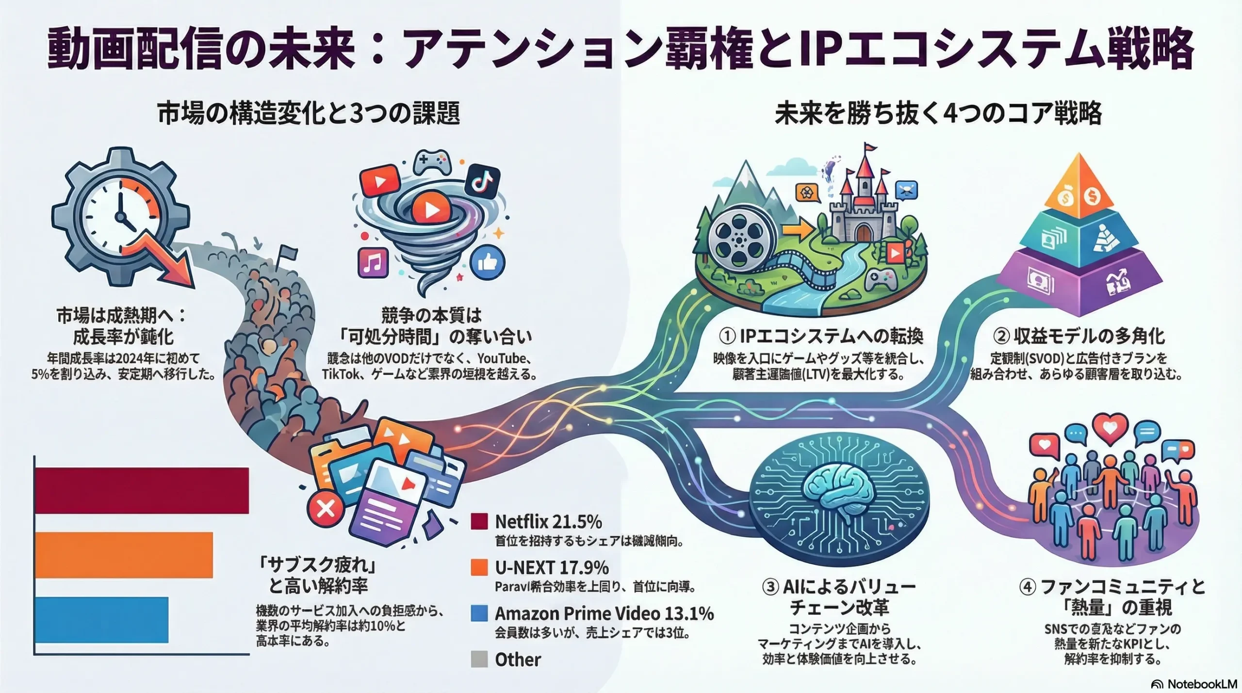 動画配信業界の戦略（市場リサーチ・競合企業調査） | 社長のAI