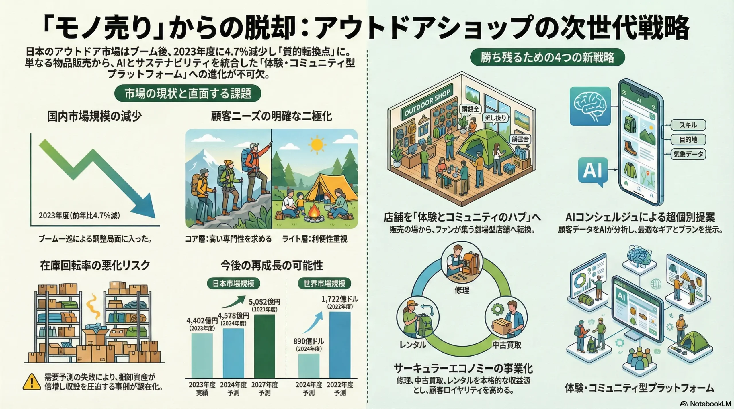アウトドアショップ業界の戦略（市場リサーチ・競合企業調査） | 戦略 