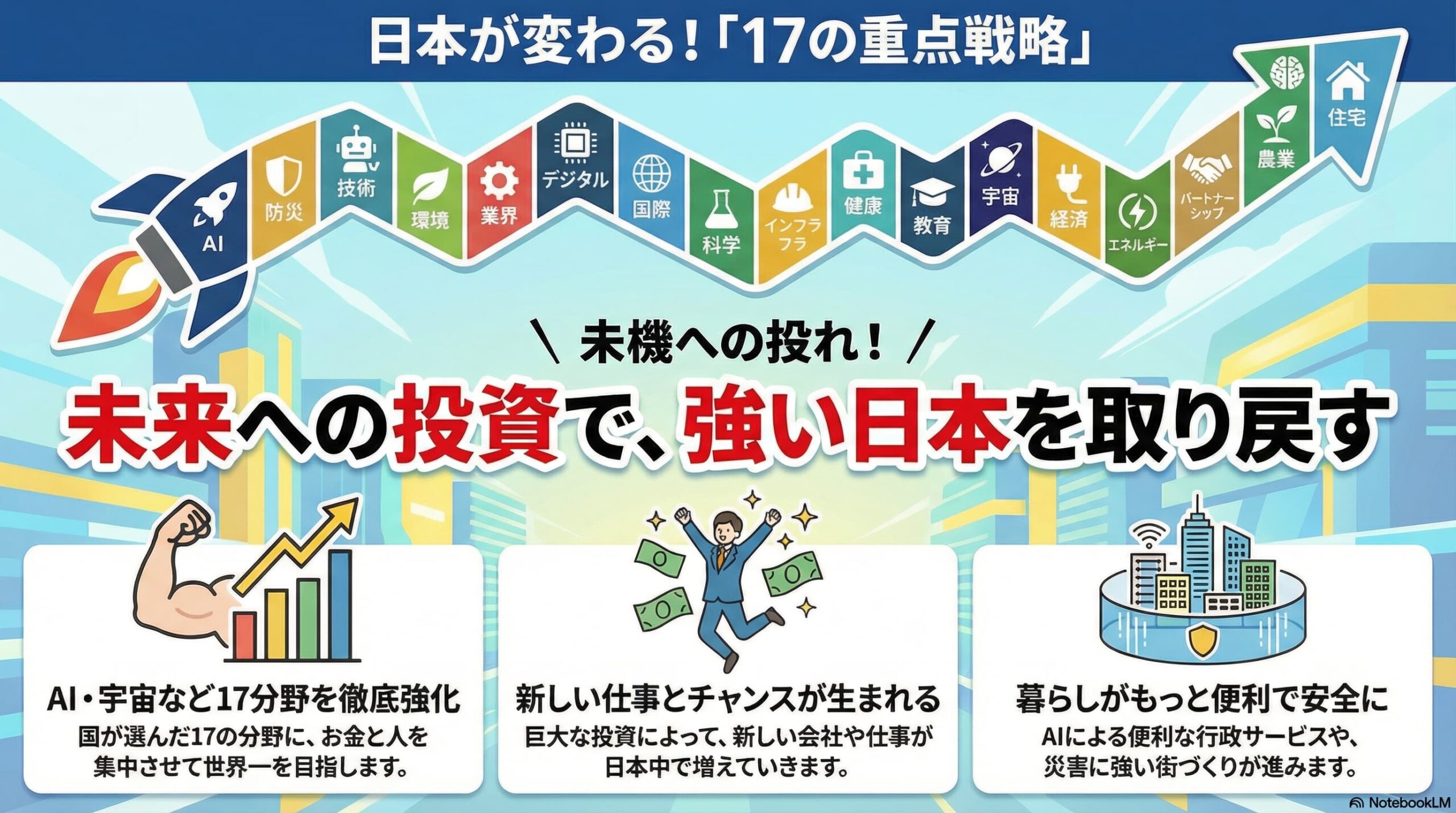 日本政府の重点戦略17分野に関する詳細分析