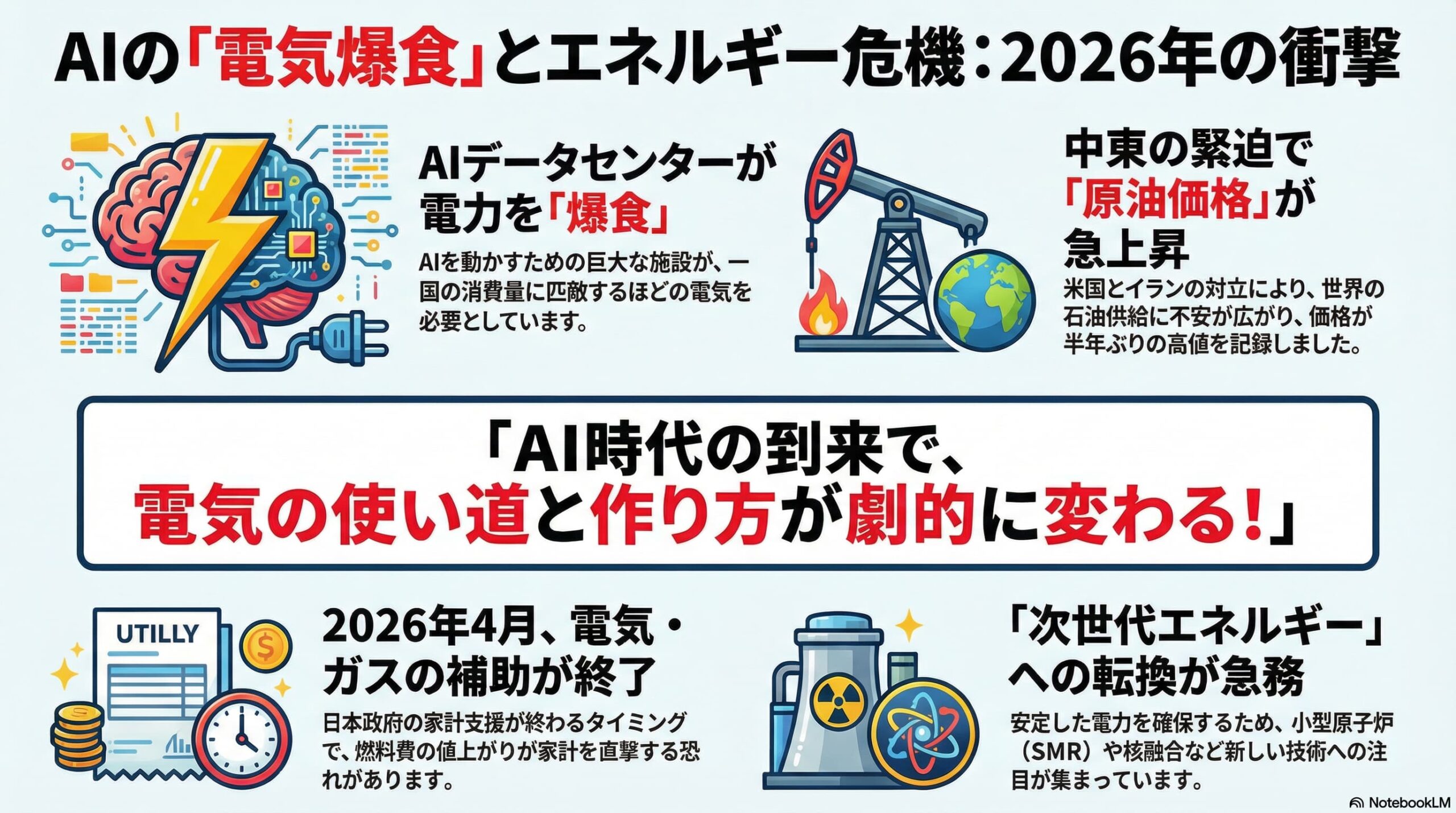AI電力爆増でエネルギー高騰