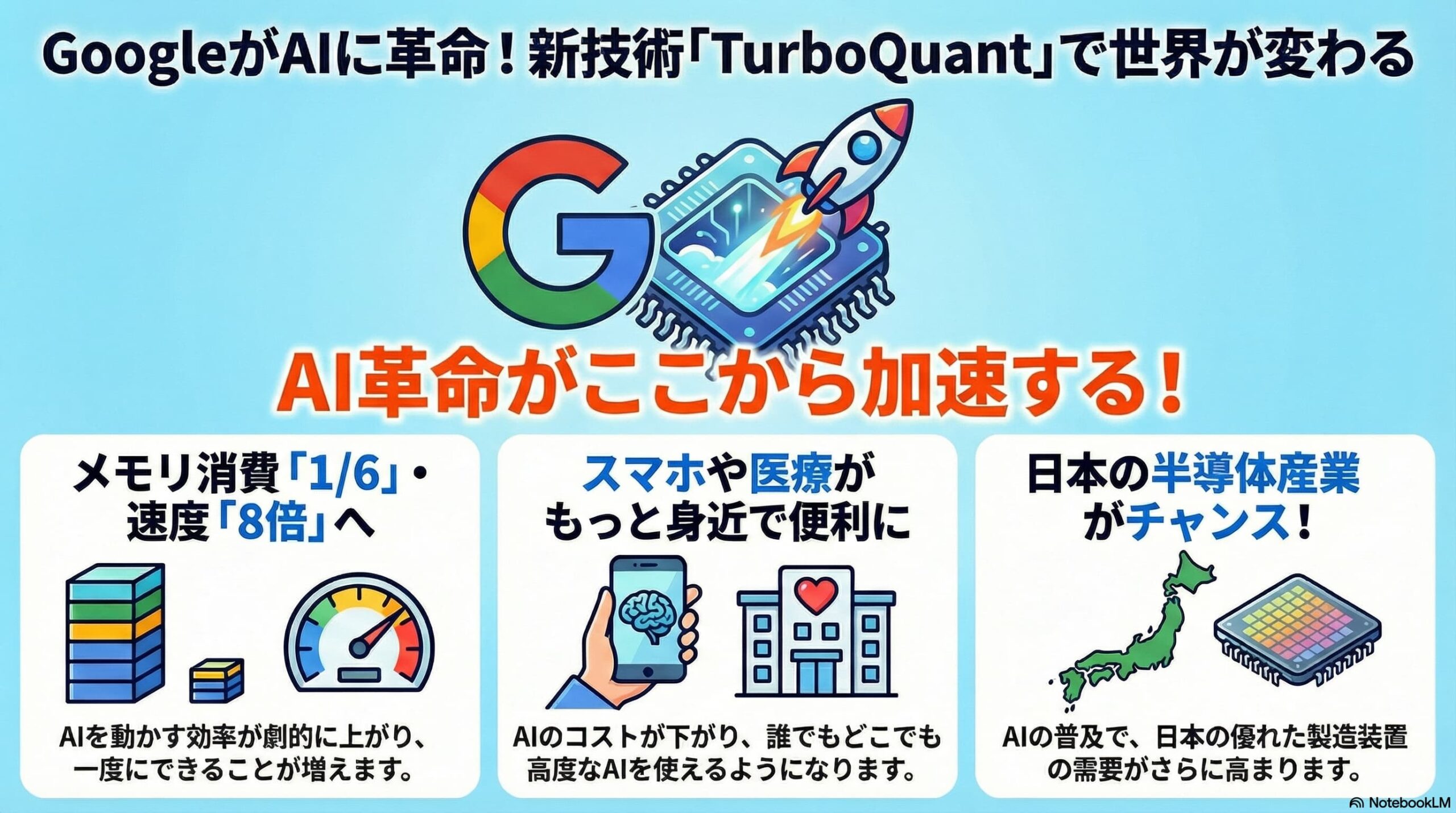 Google、AIのメモリを6分の1に削減する新技術「TurboQuant」