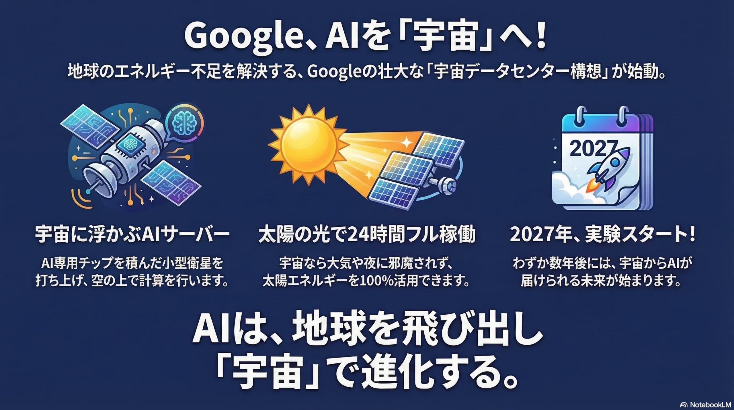 Google、2027年の実証に向け「宇宙データセンター」構想を発表