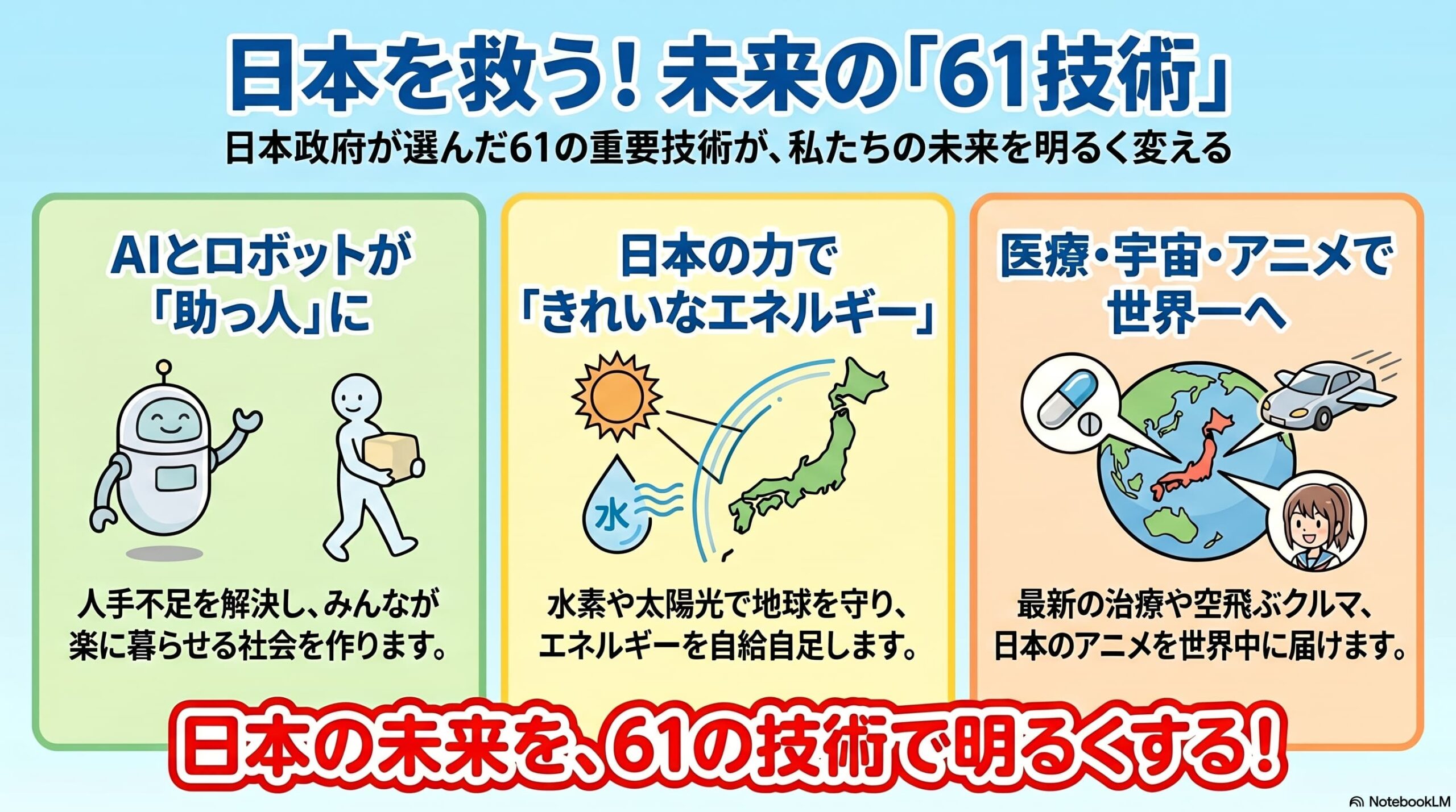 日本政府の戦略17分野と61製品/技術とは？